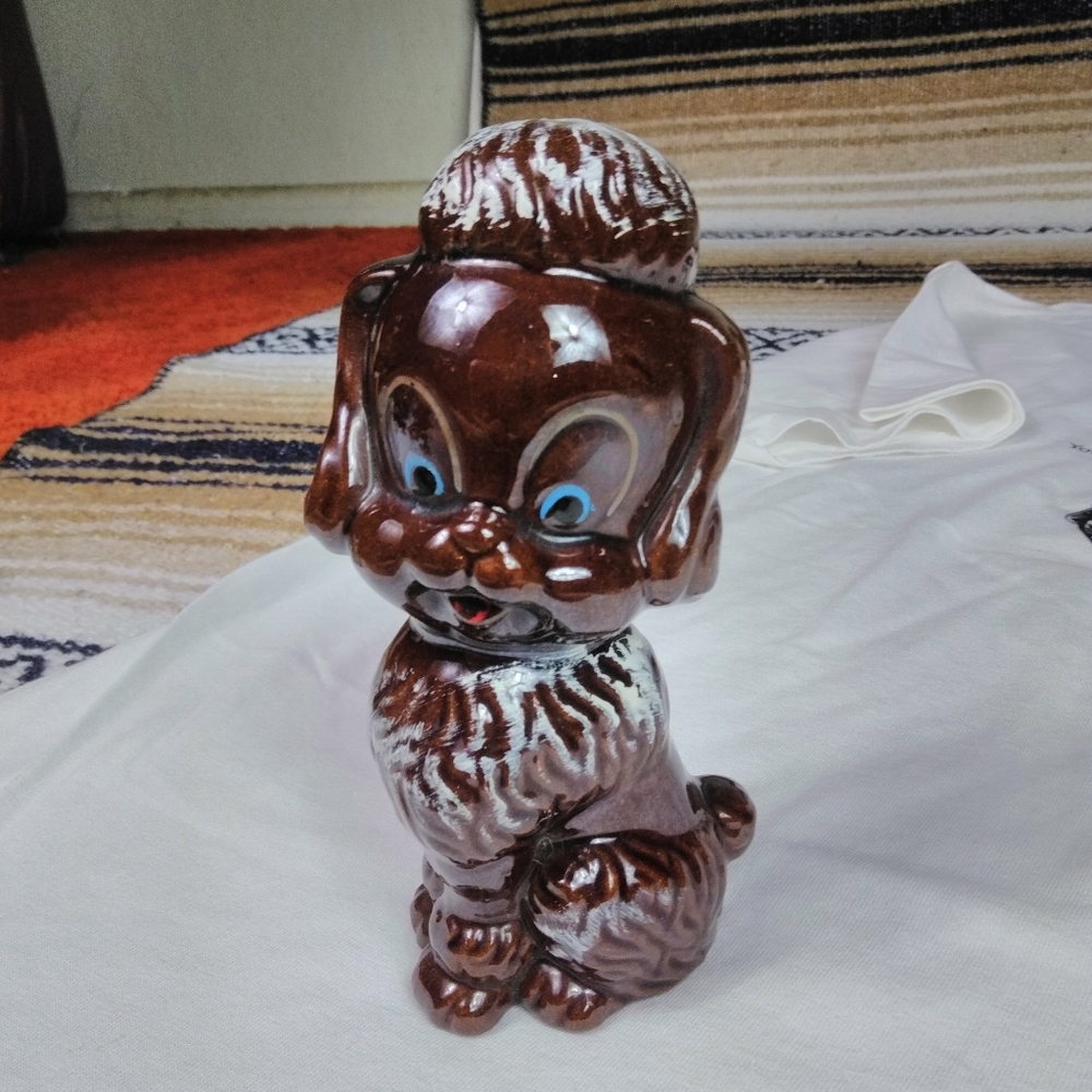 VINTAGE DOGGIE GLASS ART DECOR COLLECTIBLE